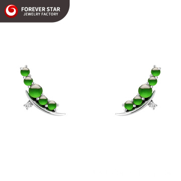 Stunning highest grade real emerald earrings